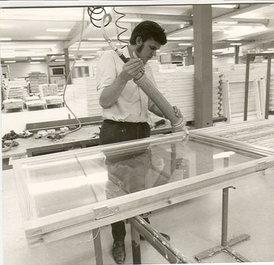 Kittning av fönster på 1970-tal